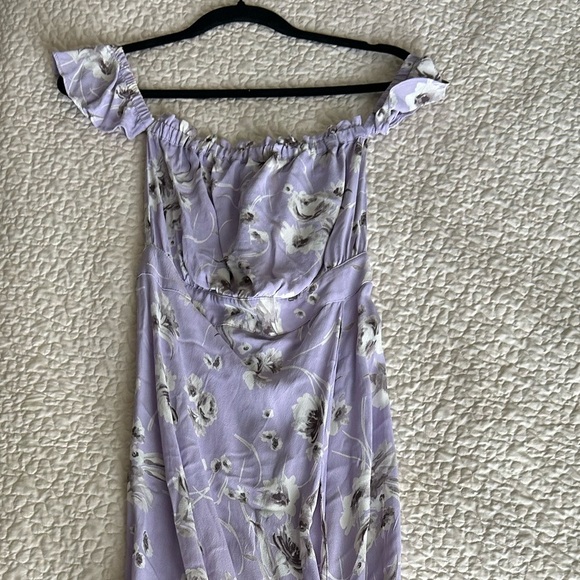 Flynn Skye Morning Bouquet Bella Dress Womens XS Lavender Floral Maxi - Picture 3 of 8